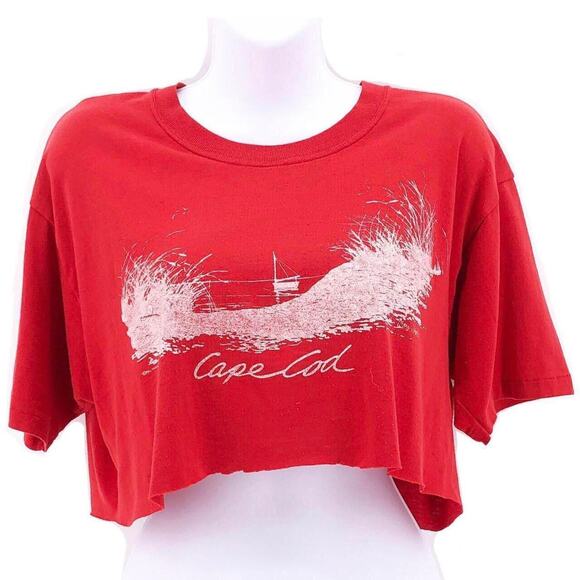 80s Cape Cod cropped tshirt 1980s vintage - Picture 1 of 3